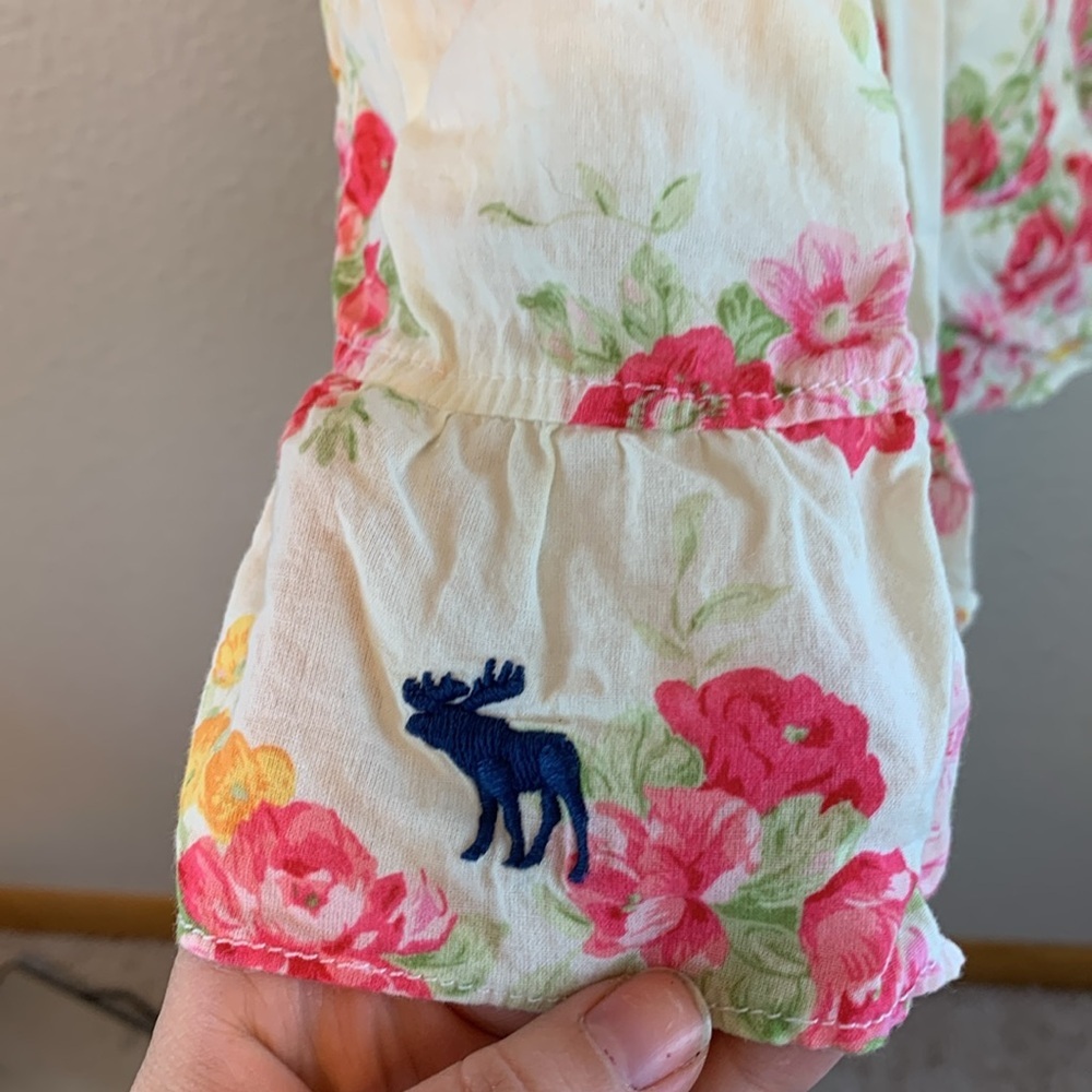 Abercrombie kids floral summer dress sz L sweetheart neckline casual school - Picture 7 of 8